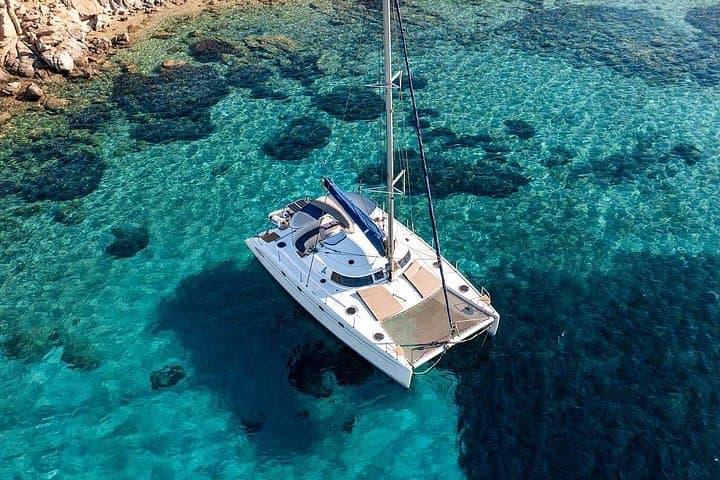 Mykonos Catamaran Private Sunset Cruise, Full Meal & Open-Bar