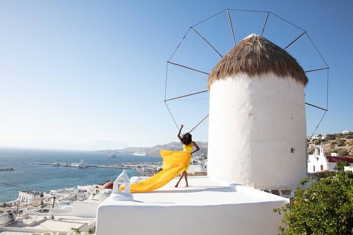 Mykonos Flying Dress High End Professional Photographer