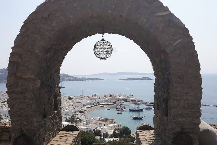 Mykonos Semi Private Bus Tour in English Spanish