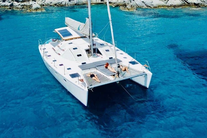 Mykonos Catamaran Cruise Private Tour with Meals and Drinks